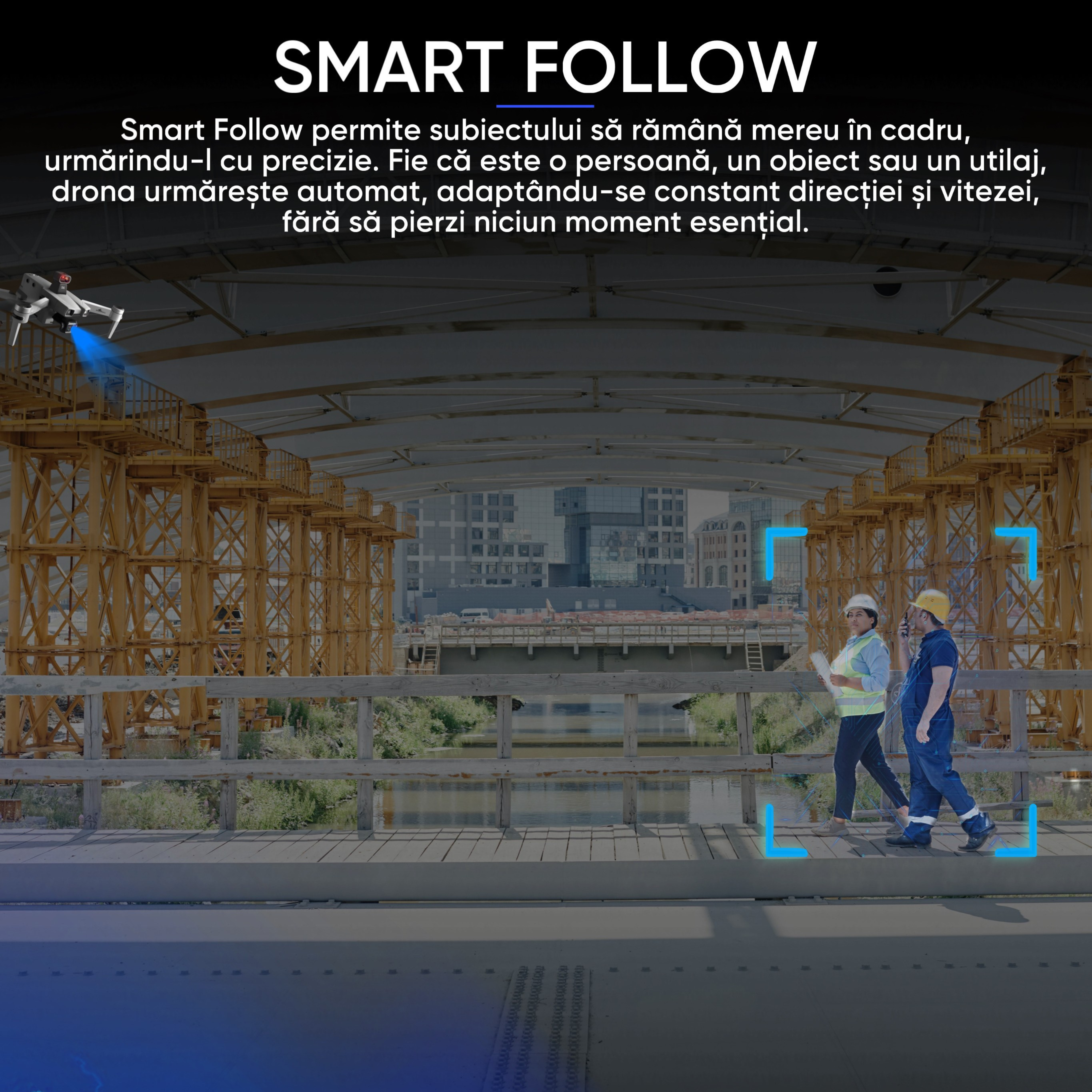 Drona profesionala pentru avansati sau profesionisti, Dronescu, Model TANK FOR FLY, Tip QuadCopter, cu carlig de prindere si posibilitate de transport pana 800g, pentru pescari sau evenimente in aer liber, 8KM distanta de operare