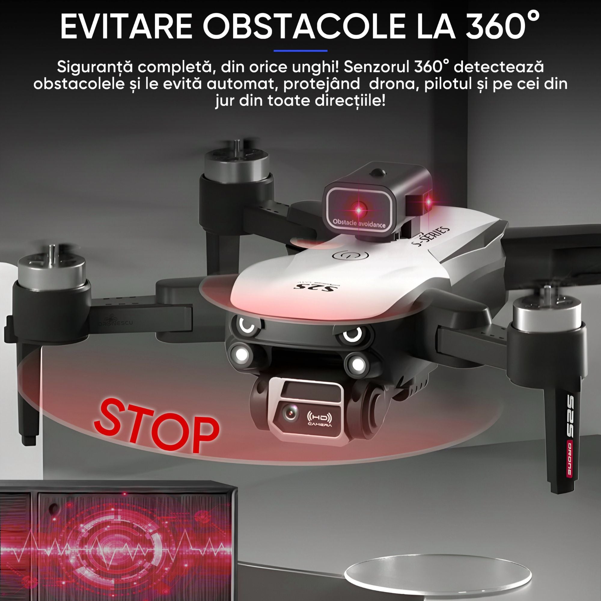 Drona incepatori, Original Dronescu S-Series, Camera duala 3MP