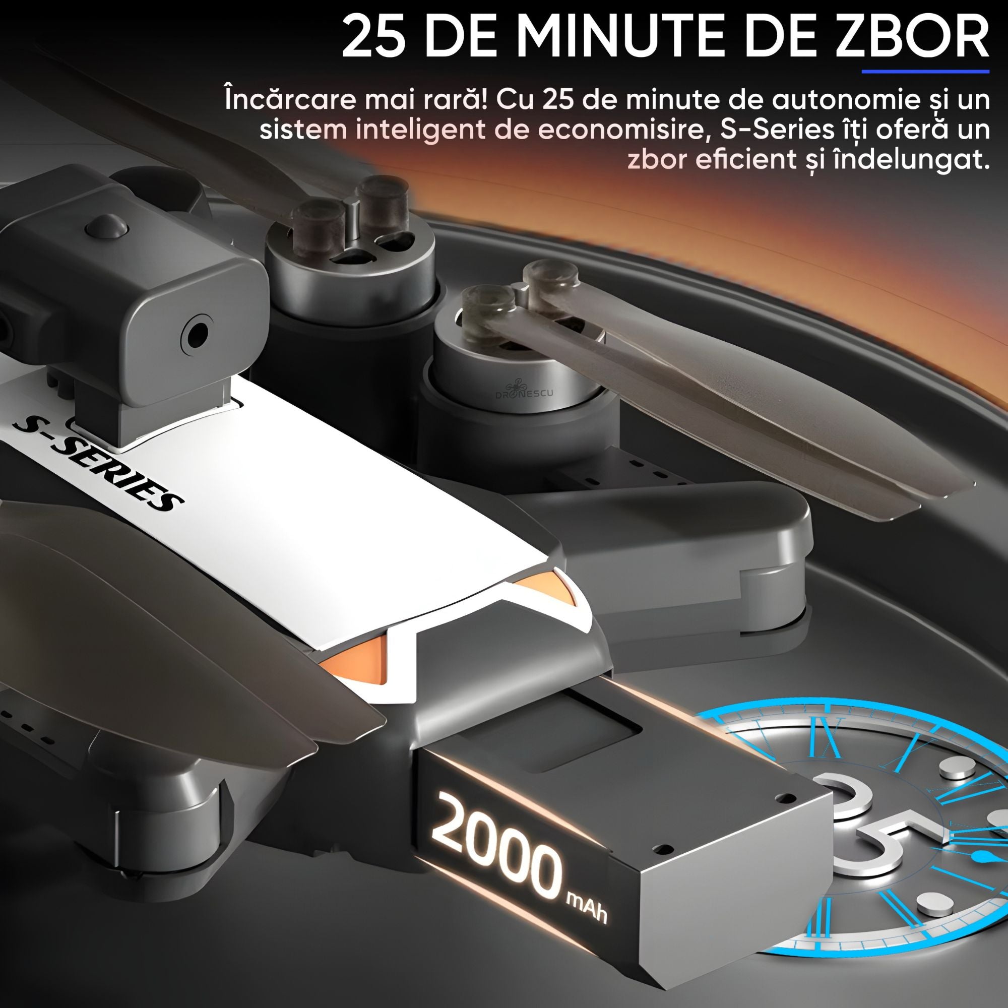 Drona incepatori, Original Dronescu S-Series, Camera duala 3MP