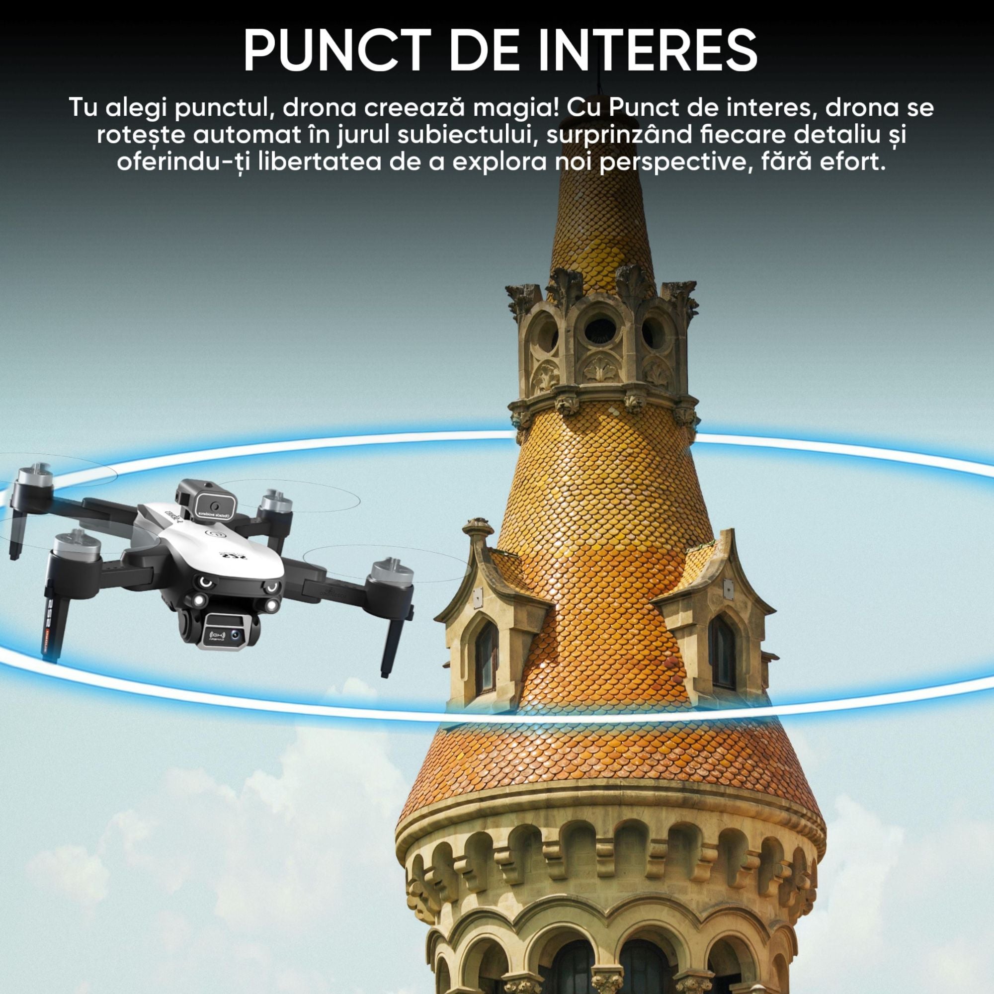 Drona incepatori, Original Dronescu S-Series, Camera duala 3MP