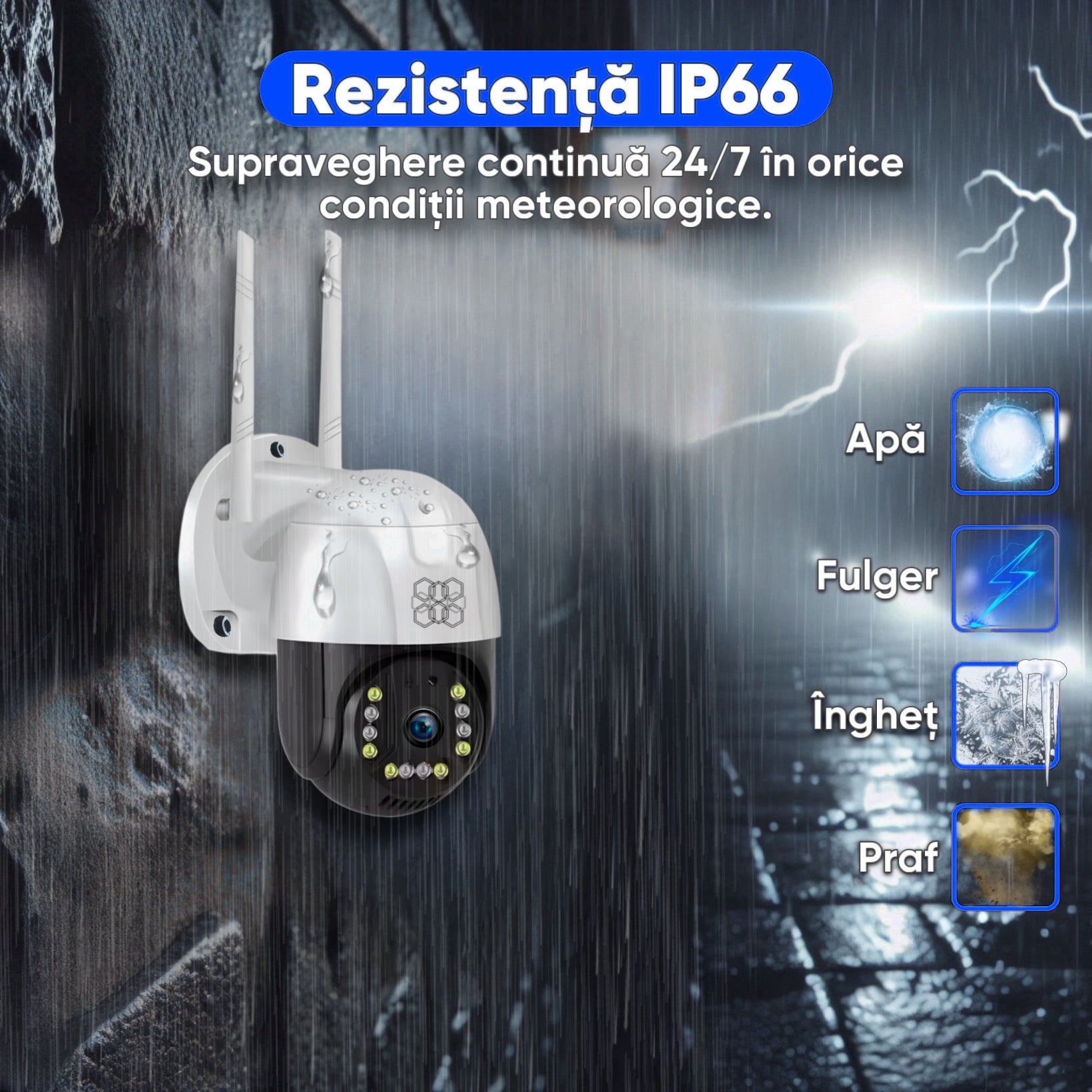 Camera de supraveghere wireless Smart Wi-FI, HexaEye, Full HD 1080P