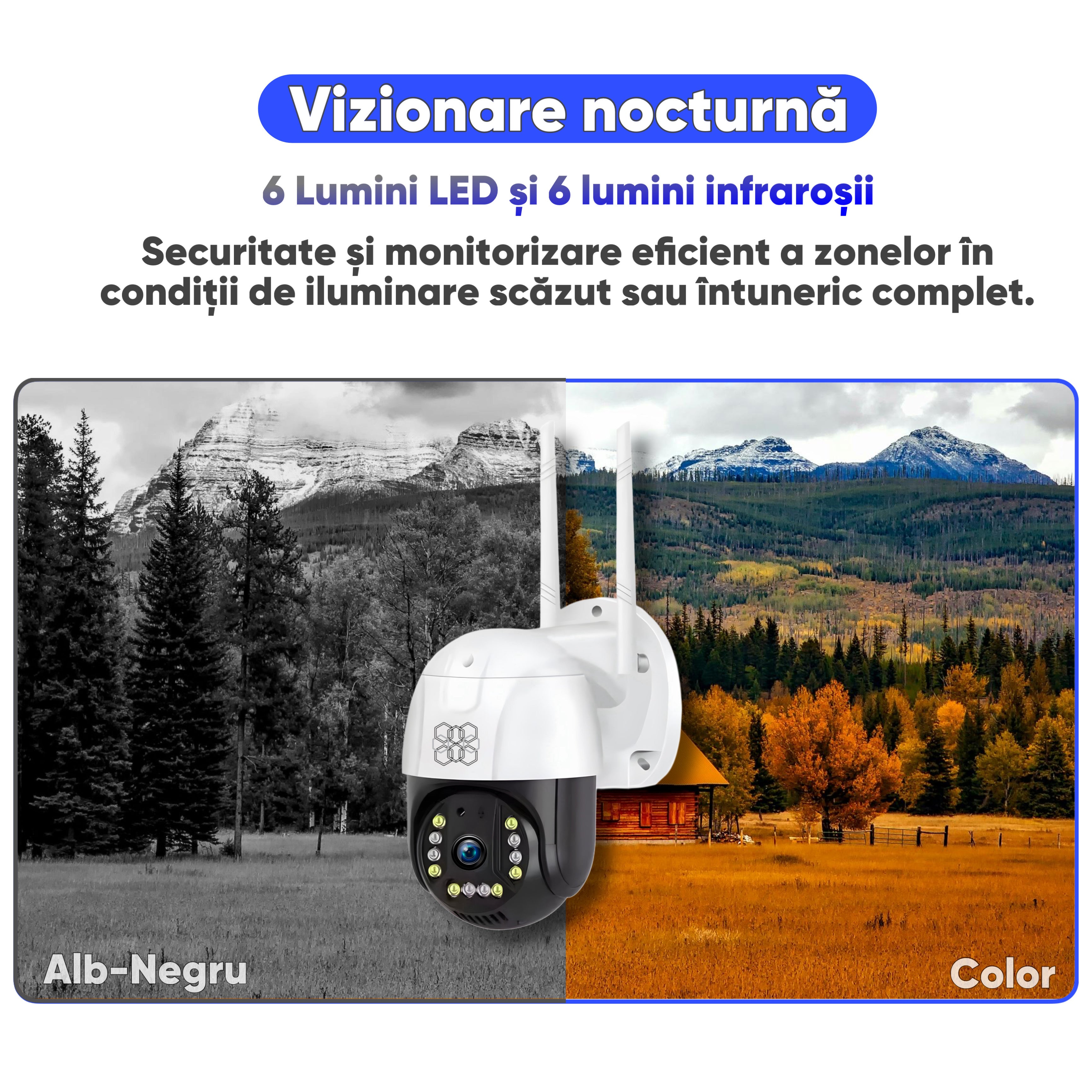 Camera de supraveghere wireless Smart Wi-FI, HexaEye, Full HD 1080P