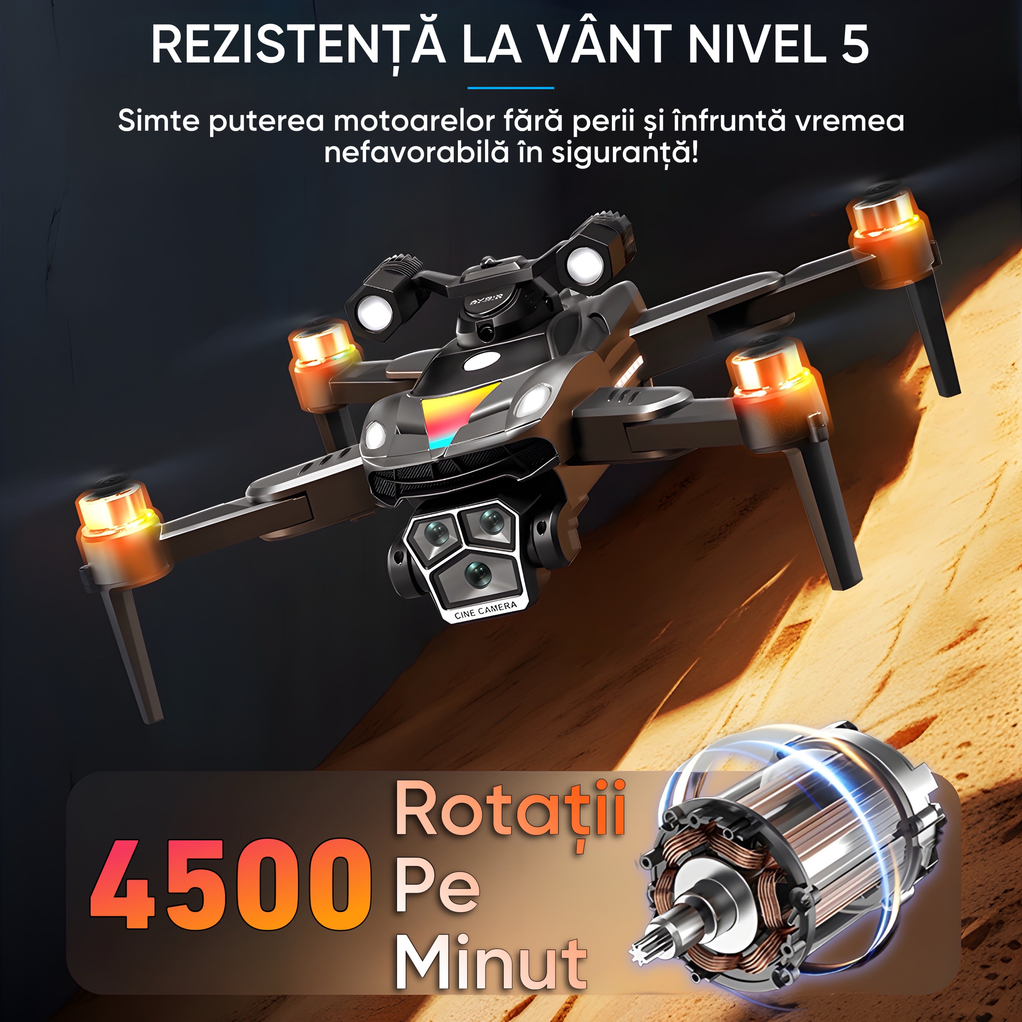 Drona NaveX, Original HexaCraft, Camera duala Ultra HD WideView, pentru copii si adulti