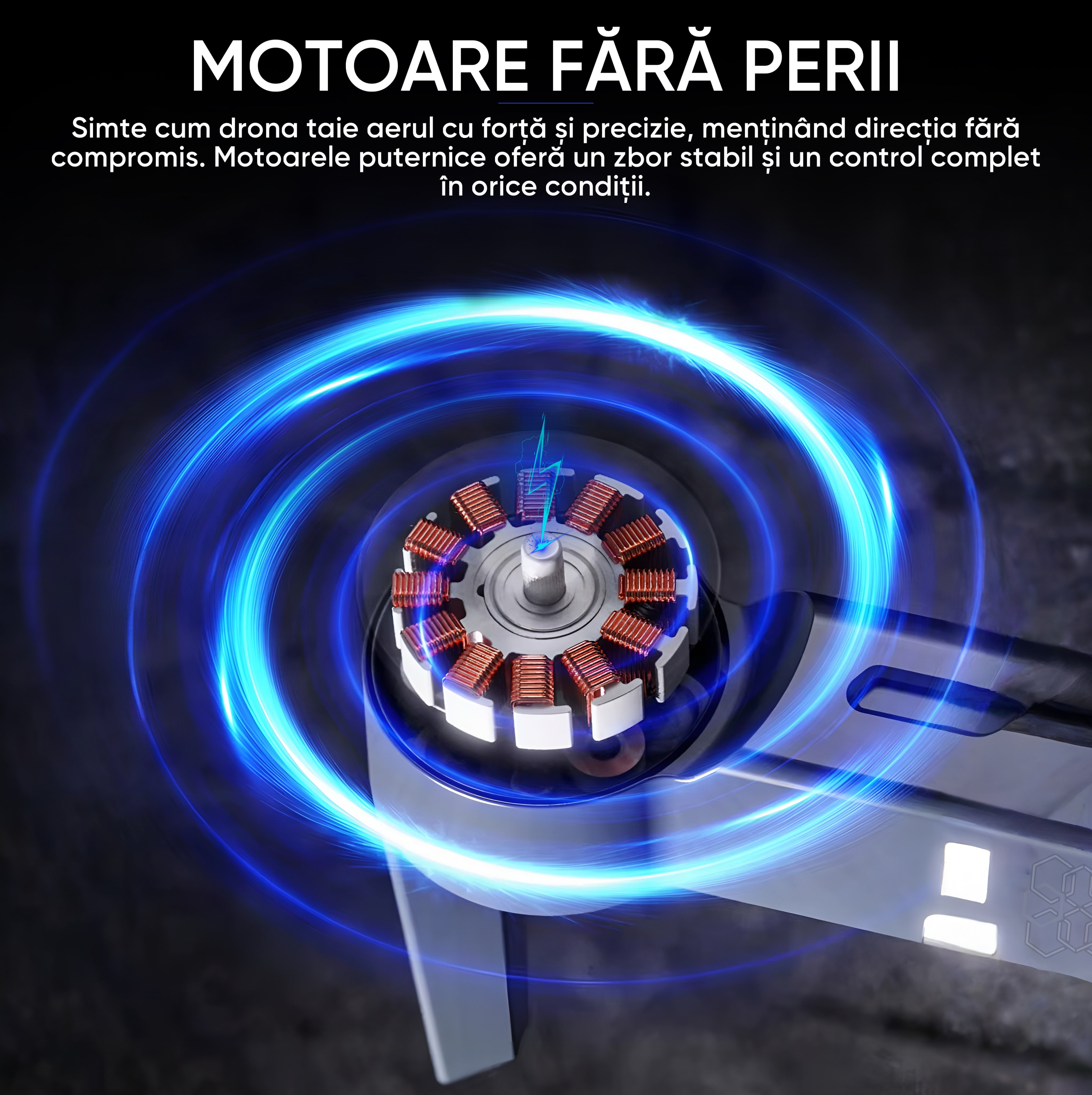 Drona HexaCraft BlackShark – Drona smart cu camera pentru copii, Headless Mode, Hover