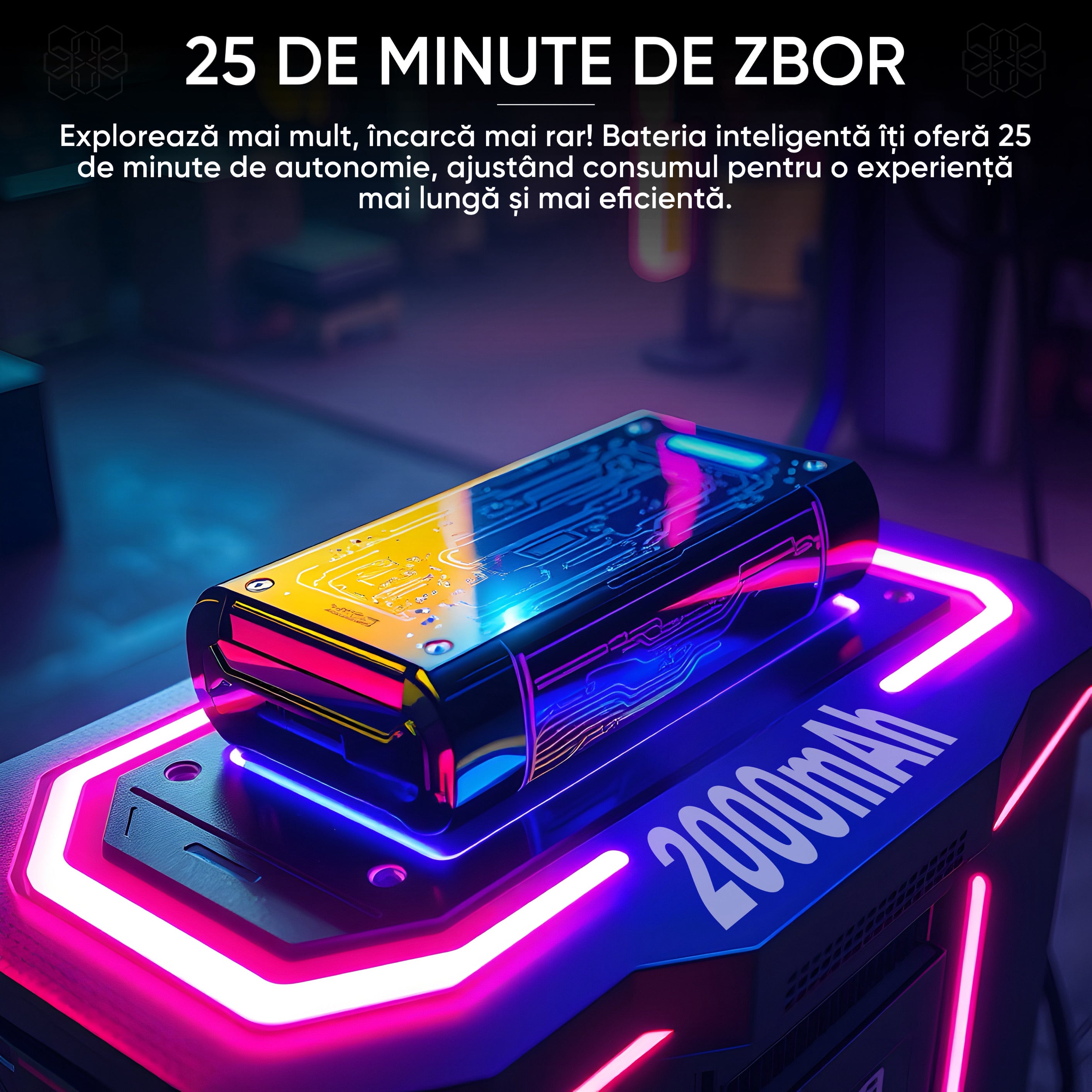 Drona cu camera duala 4K-like, pentru copii sau adulti, HexaCraft, Model Element7