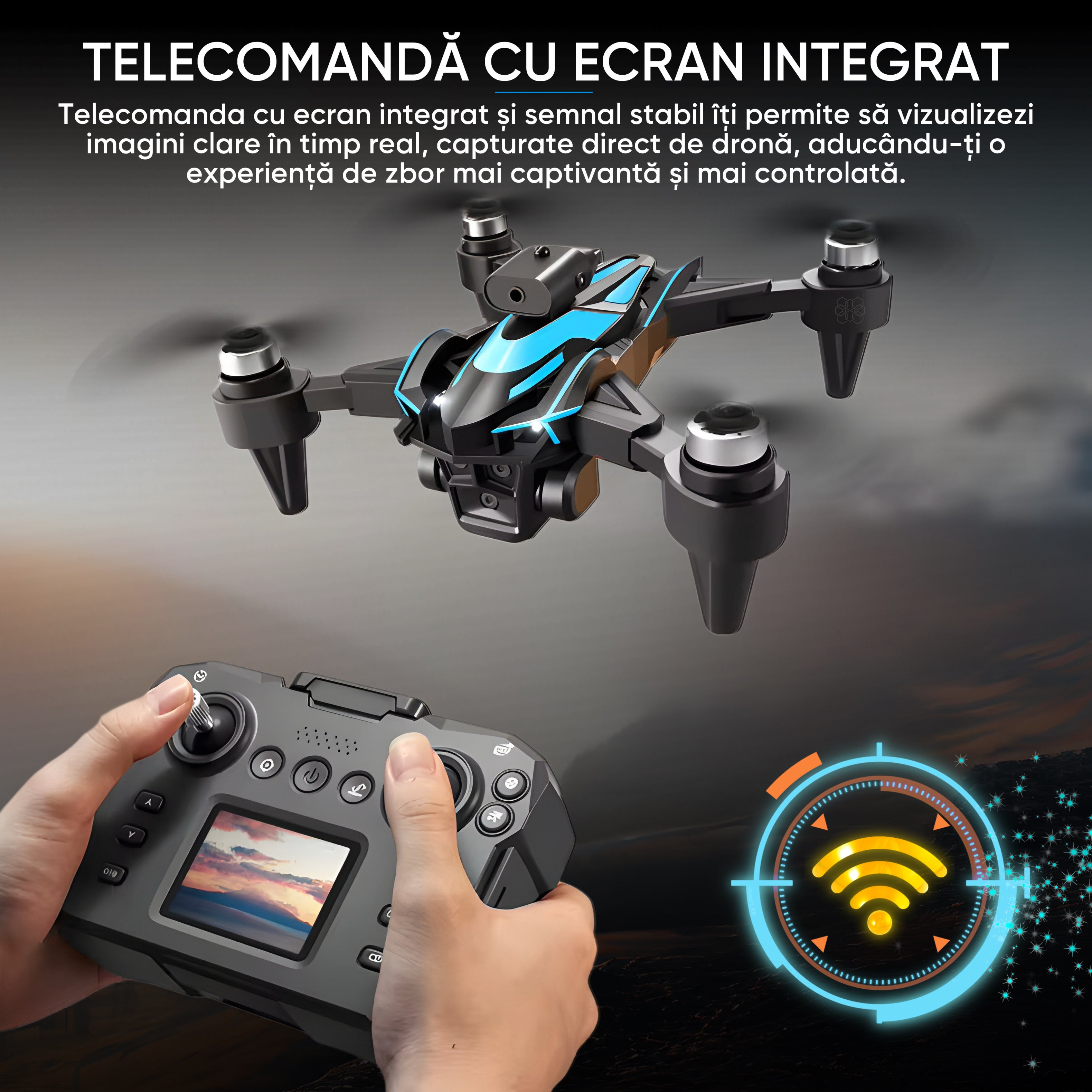 Drona cu camera tripla, HexaCraft, model IFAero ULTRA