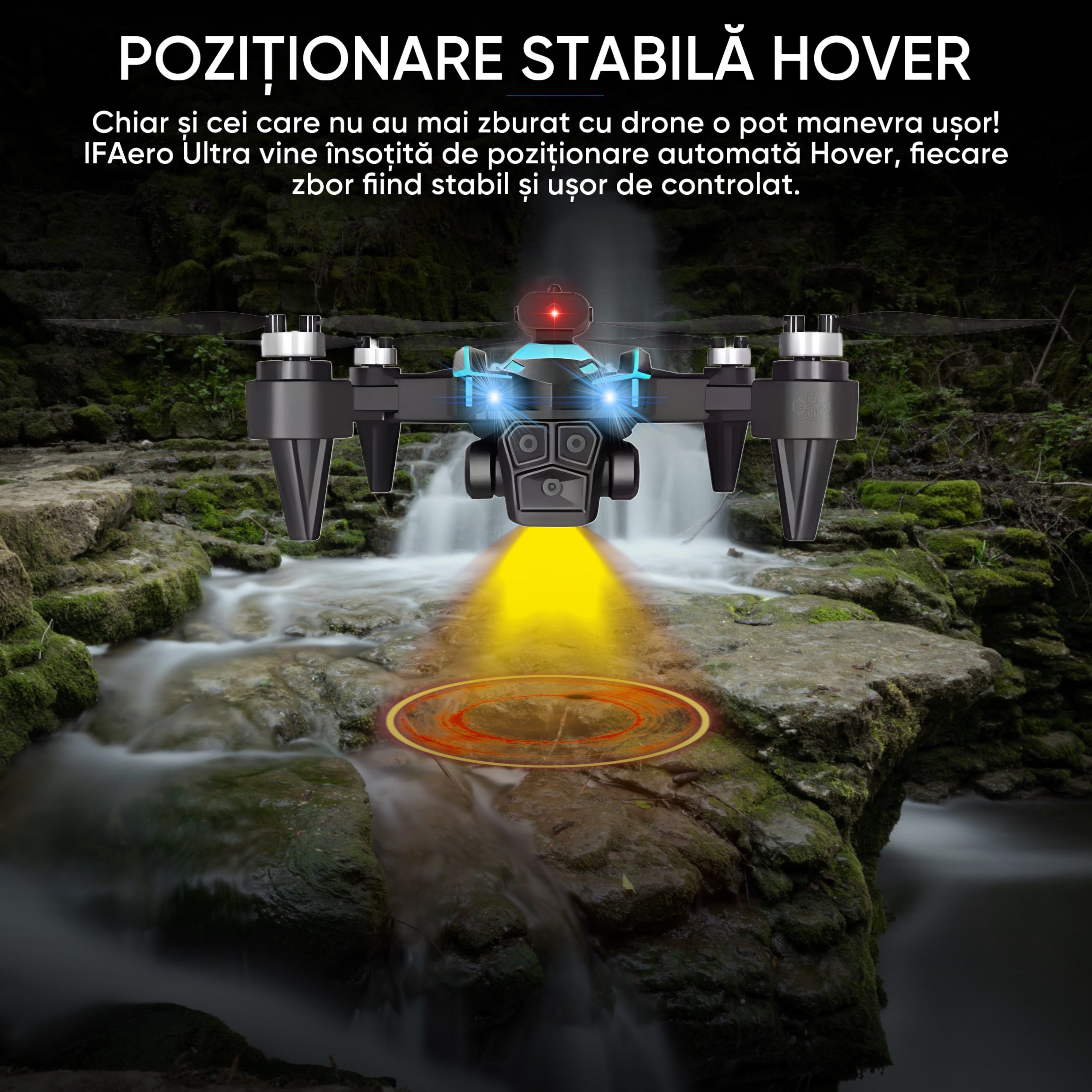 Drona cu camera tripla, HexaCraft, model IFAero ULTRA