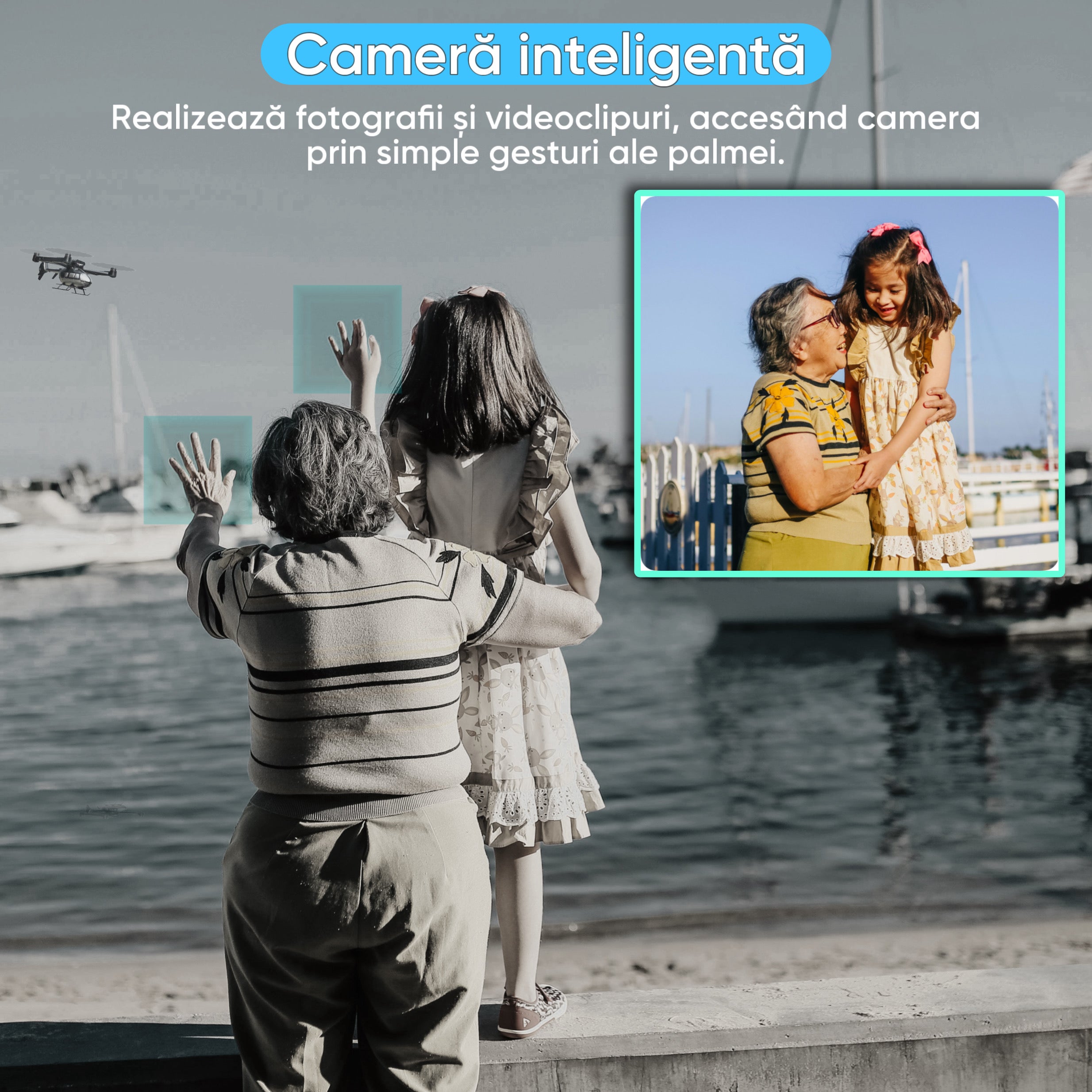 Drona HexaCraft, model FlyNova tip elicopter, Camera duala HD