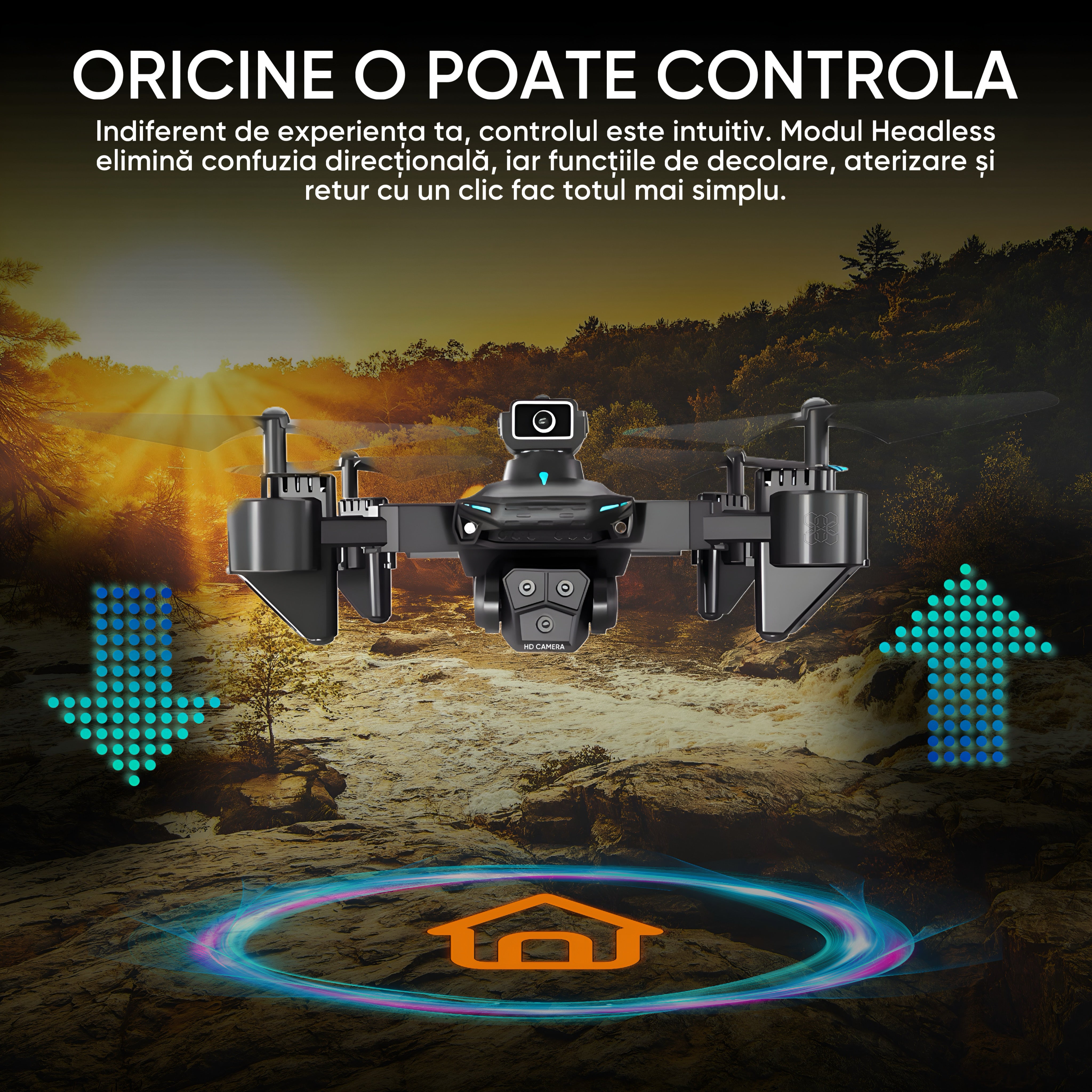 Drona HexaCraft, model AirNinja, 3 Camere 3MP