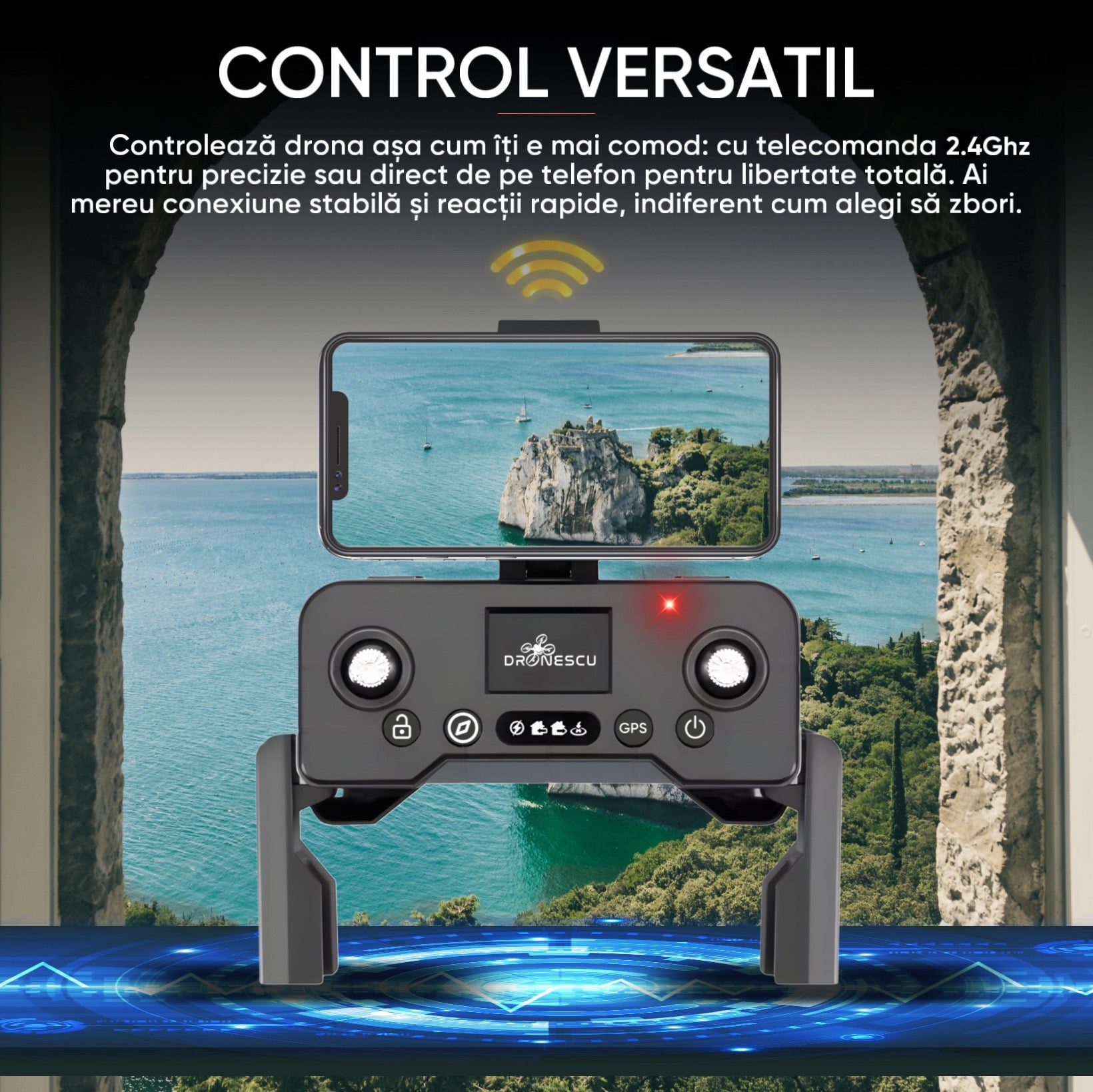 Drona profesionala Dronescu, Model SKYBITE, Camera HD interpolated to 8K