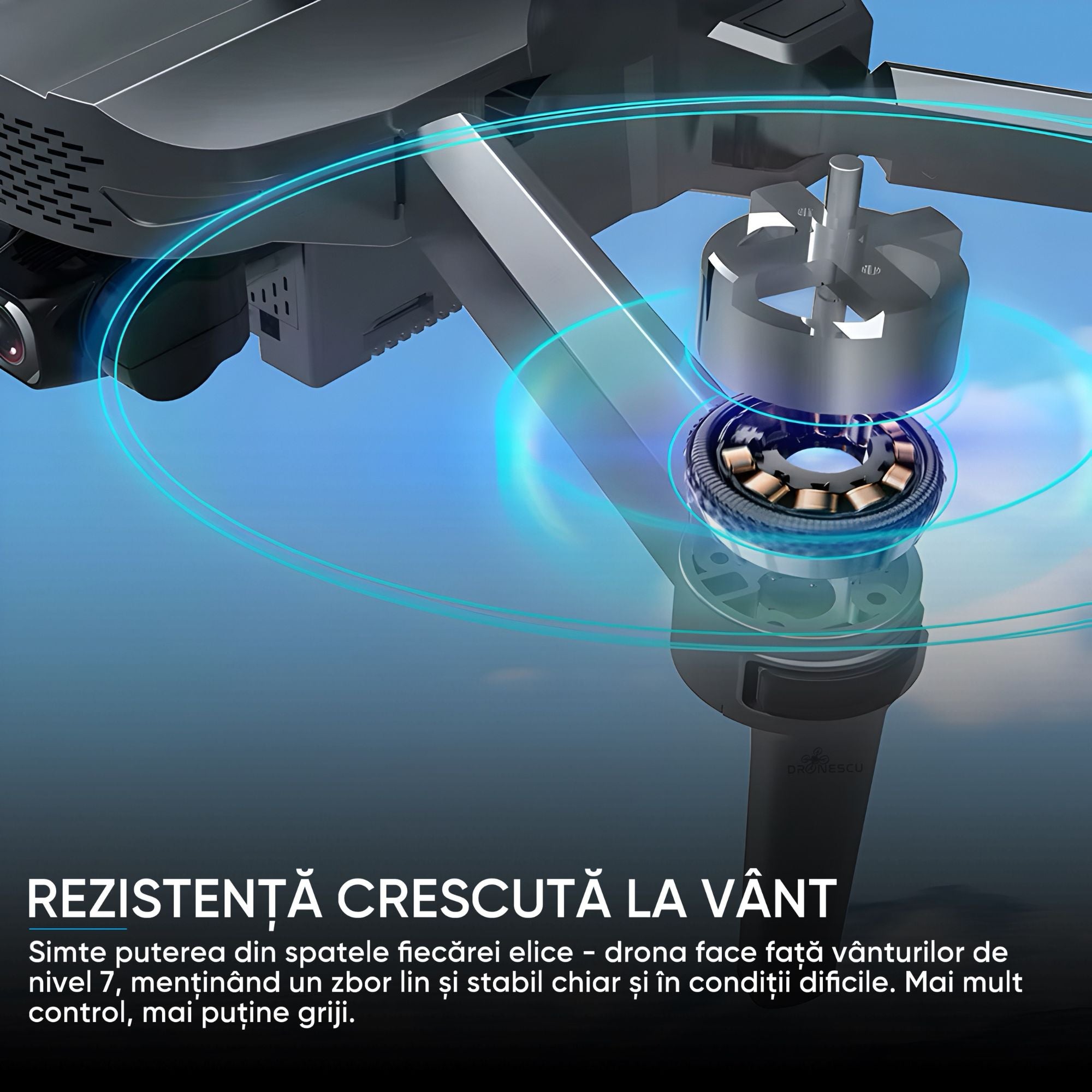 Drona profesionala pentru incepatori sau avansati, Dronescu, Model Sparks 011RTS, Tip vehicul UAV Aerian cu pilot independent, gimbal de stabilizare anti tremurat, Fotografiere 4K, Filmare Full HD, GPS de ultima generatie integrat