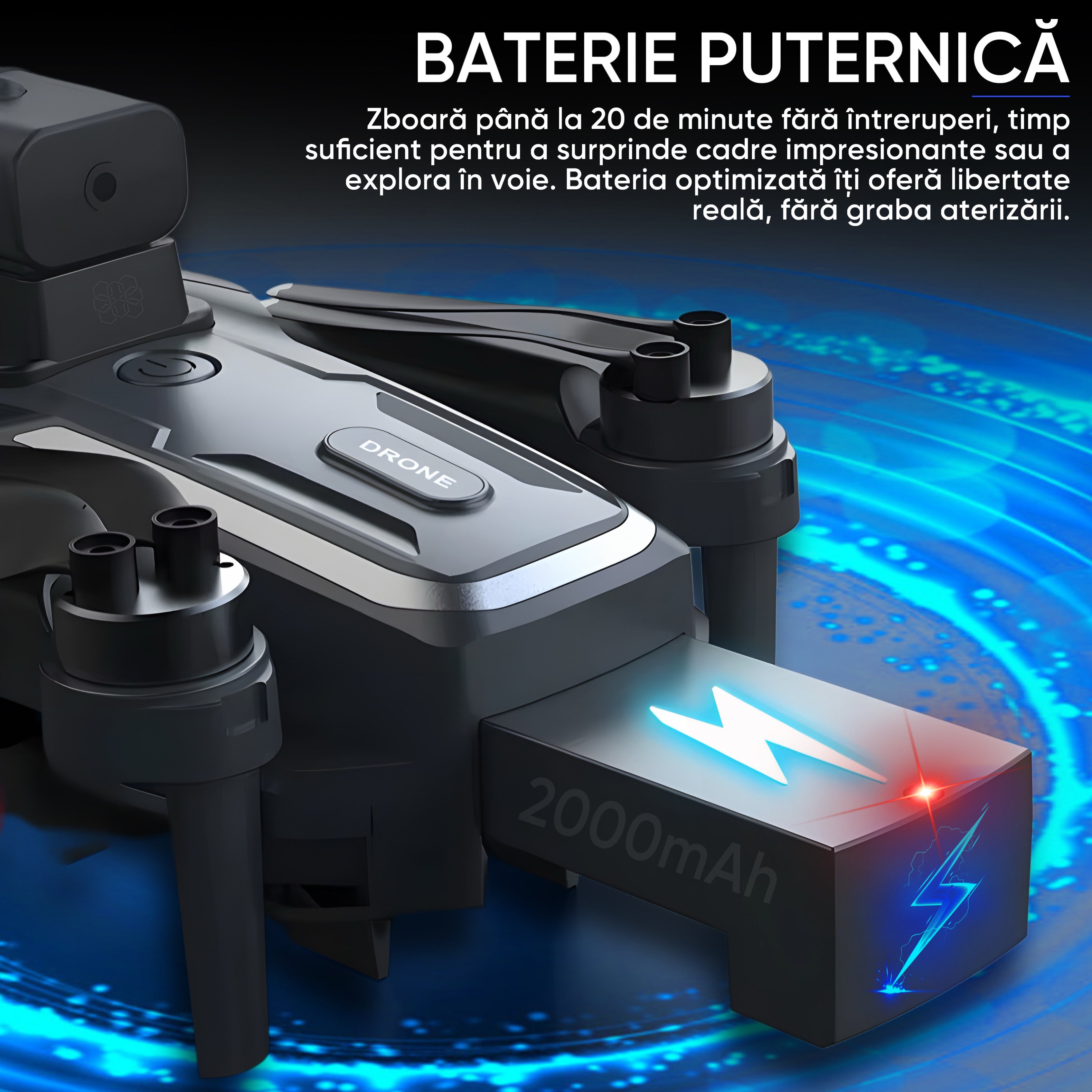 HexaCraft GorillaAir – Drona GPS cu Camera Duala Full HD, Stabilizare 90°, Senzori 360, Retur Automat, 20min Zbor, Motor Brushless
