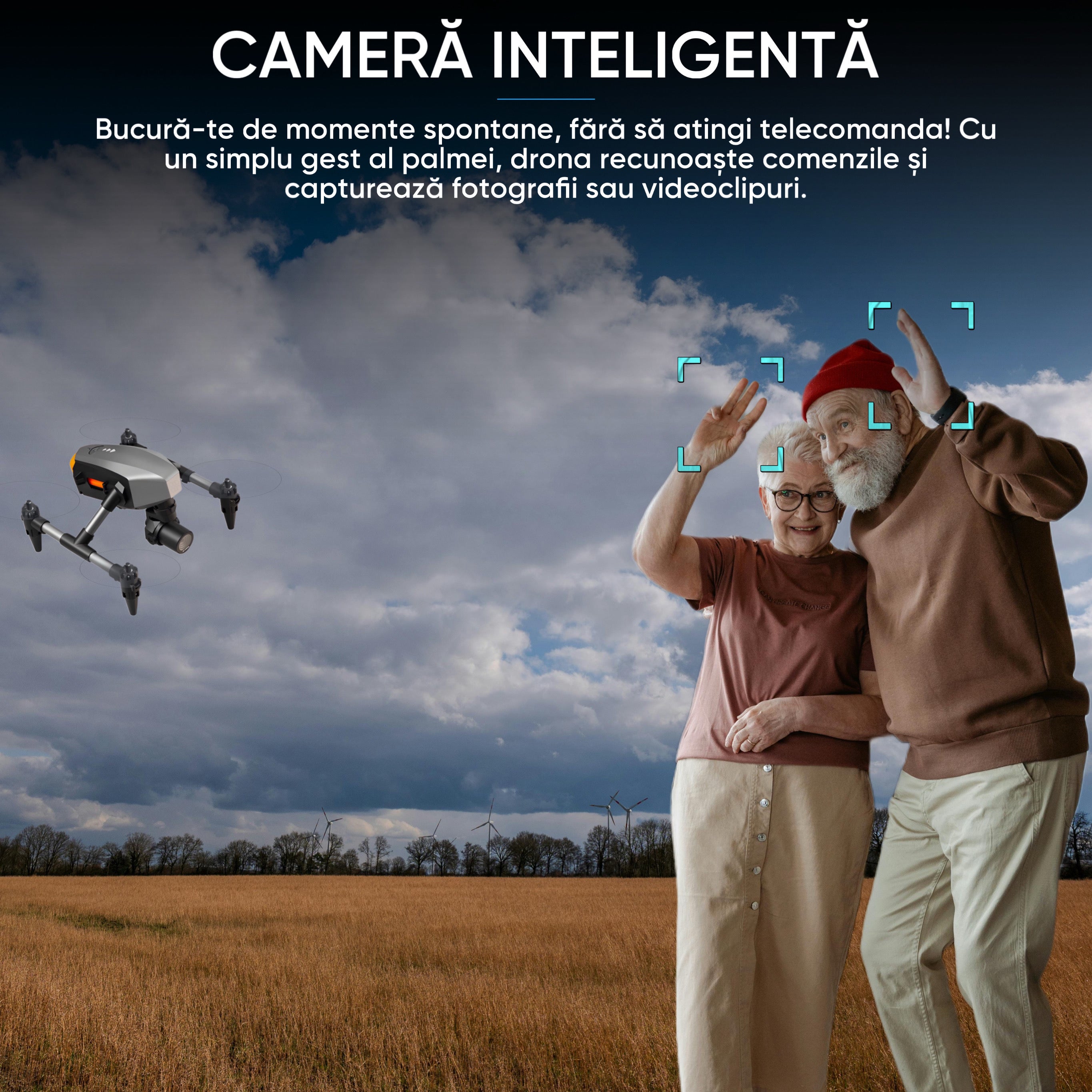 Mini drona HexaCraft, model XD1 FlyTron HexaPro, Camera duala HD Wide