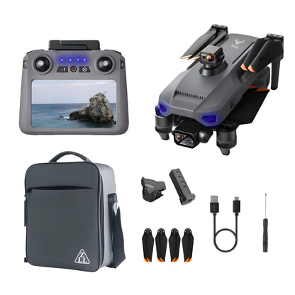 Dronescu Aerovex – Drona profesionala cu camera 360 pe gimbal 3 axe, 45min zbor, ecran 5.5 inch, GPS si raza 10km