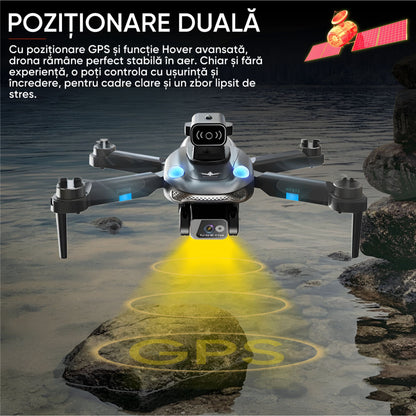 Dronescu GorillaAir – Drona GPS cu Camera Duala Full HD, Stabilizare 90°, Senzori 360, Retur Automat, 20min Zbor, Motor Brushless