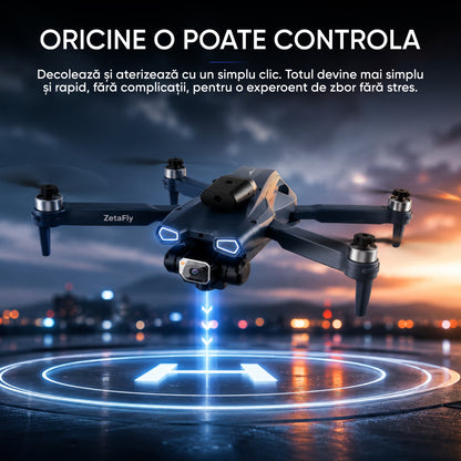Drona de jucarie pentru nivel mediu, Dronescu, Model ZetaFly, 2 camere