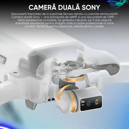 Drona profesioanala FIMI X8 Tele Max Combo – Camera Duala Sony 48MP, Zoom Hibrid 30X, Filmare 4K/60fps, 2 Baterii, Timp Zbor 47 Minute, Transmisie Video 20Km