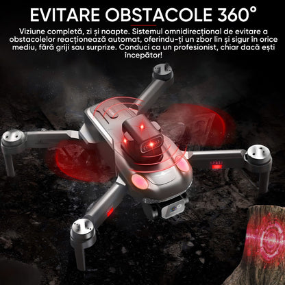 Dronescu GorillaAir – Drona GPS cu Camera Duala Full HD, Stabilizare 90°, Senzori 360, Retur Automat, 20min Zbor, Motor Brushless