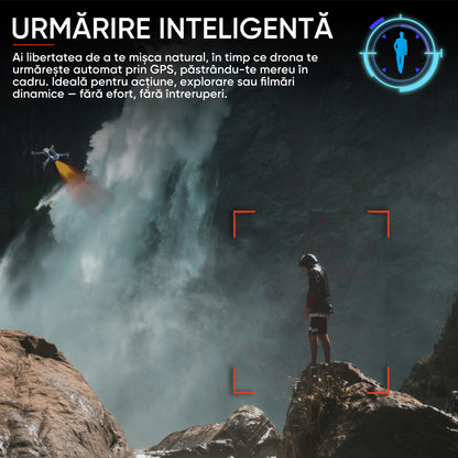 Dronescu GorillaAir – Drona GPS cu Camera Duala Full HD, Stabilizare 90°, Senzori 360, Retur Automat, 20min Zbor, Motor Brushless