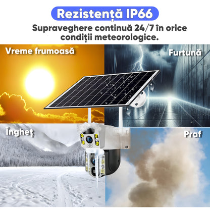 Camera de supraveghere cu energie solara ULTRA HD, HexaEye