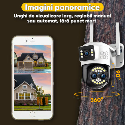 Camera de supraveghere Video CCTV 3 camere Ultra HD, WIFI, HexaEye