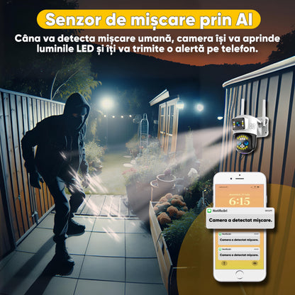Camera de supraveghere Video CCTV 3 camere Ultra HD, WIFI, HexaEye