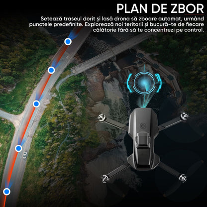 Drona Profesionala, Dronescu, AltusAir, GPS, 5G, Camera Duala 6k, Distanta maxima 3 KM, Evitare obstacole 360, Material premium rezistent la coliziuni, Return to home, Smart Follow, Negru