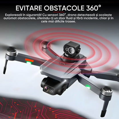 Drona Profesionala, Dronescu, AltusAir, GPS, 5G, Camera Duala 6k, Distanta maxima 3 KM, Evitare obstacole 360, Material premium rezistent la coliziuni, Return to home, Smart Follow, Negru