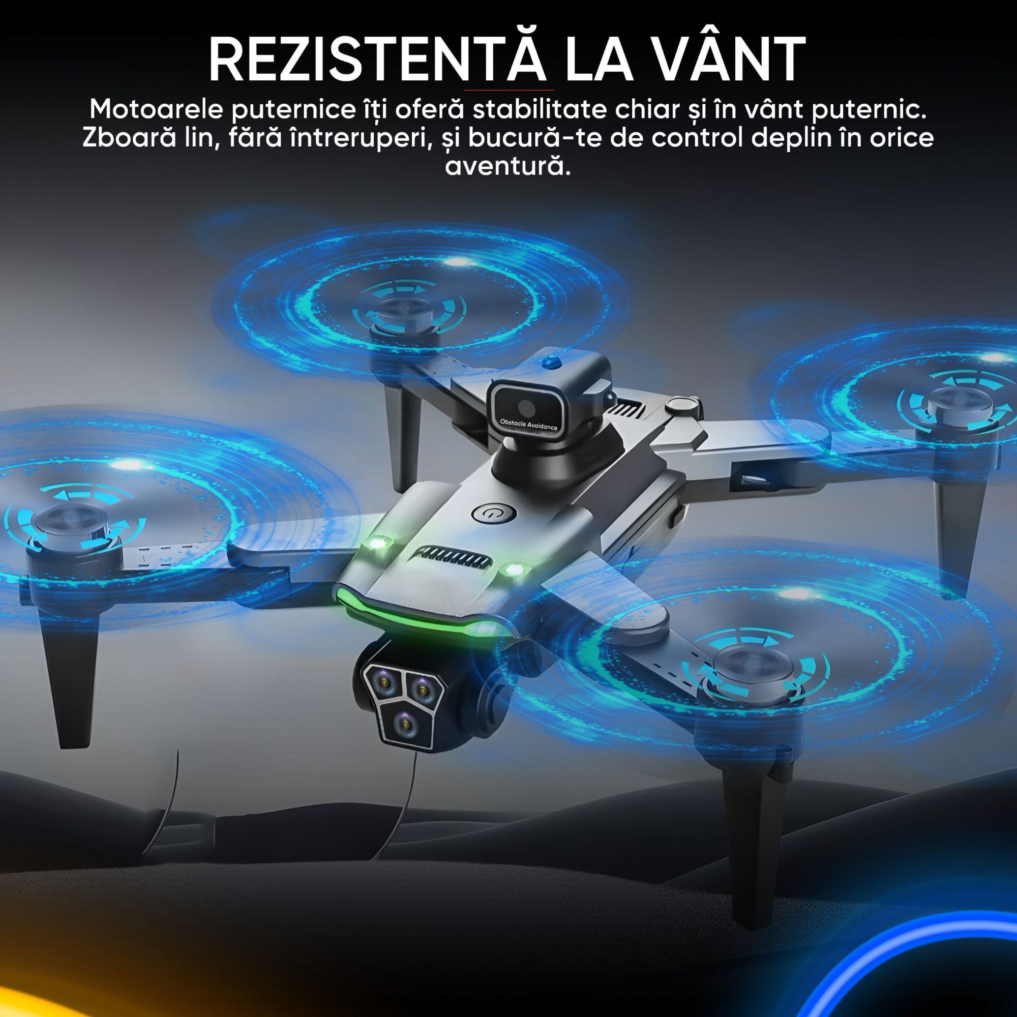 Drona QuadCopter inteligenta cu GPS, copii sau adulti, Dronescu, Model PixelPilot, Tip UAV cu senzor de evitare a obstacolelor, Fotografiere 8K, Filmare Full HD, Telecomanda Cu display integrat, usor de controlat si de fotografiat