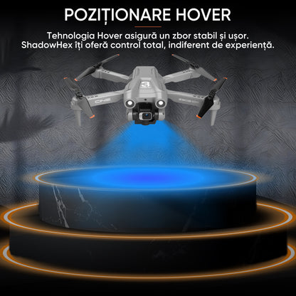 Drona cu camera duala Ultra-Clear HD, HexaCraft, Model ShadowHex, Gri