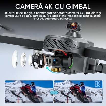 Drona profesionala pentru incepatori sau avansati, Dronescu, Model Sparks 011RTS, Tip vehicul UAV Aerian cu pilot independent, gimbal de stabilizare anti tremurat, Fotografiere 4K, Filmare Full HD, GPS de ultima generatie integrat, distanta maxima 3KM