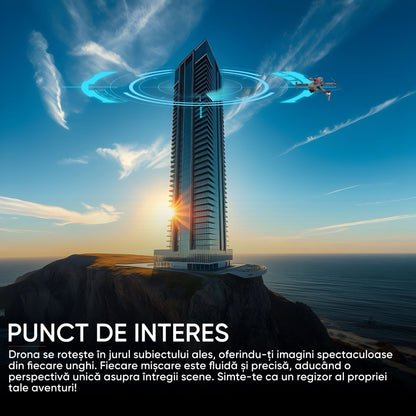 Drona profesionala pentru incepatori sau avansati, Dronescu, Model Sparks 011RTS, Tip vehicul UAV Aerian cu pilot independent, gimbal de stabilizare anti tremurat, Fotografiere 4K, Filmare Full HD, GPS de ultima generatie integrat
