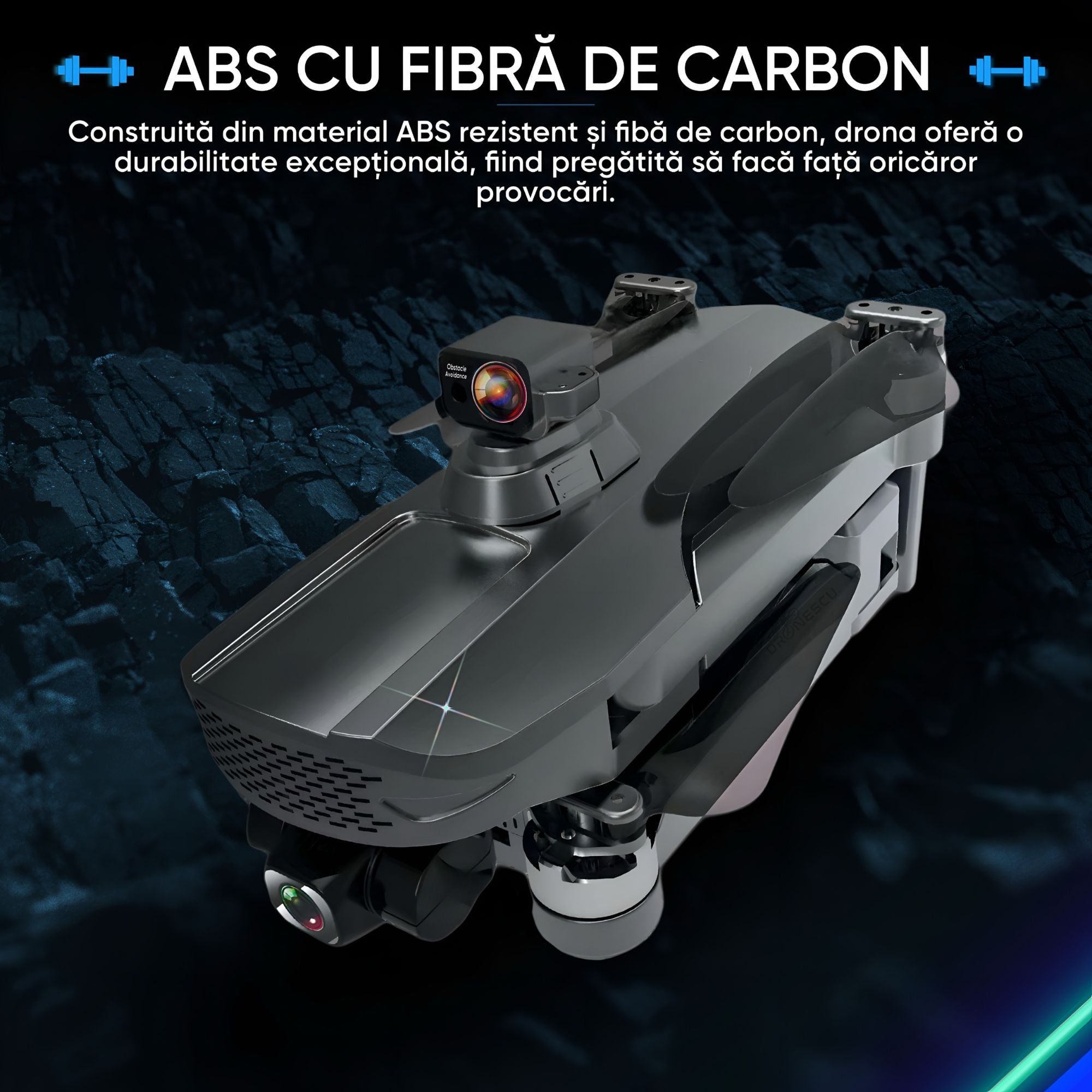Drona profesionala pentru incepatori sau avansati, Dronescu, Model Sparks 011RTS, Tip vehicul UAV Aerian cu pilot independent, gimbal de stabilizare anti tremurat, Fotografiere 4K, Filmare Full HD, GPS de ultima generatie integrat