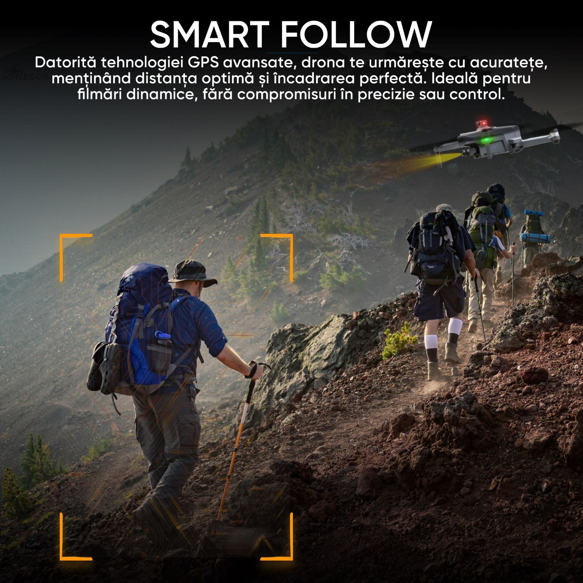 Drona profesionala pentru incepatori sau avansati, Dronescu, Model Sparks 011RTS, Tip vehicul UAV Aerian cu pilot independent, gimbal de stabilizare anti tremurat, Fotografiere 4K, Filmare Full HD, GPS de ultima generatie integrat