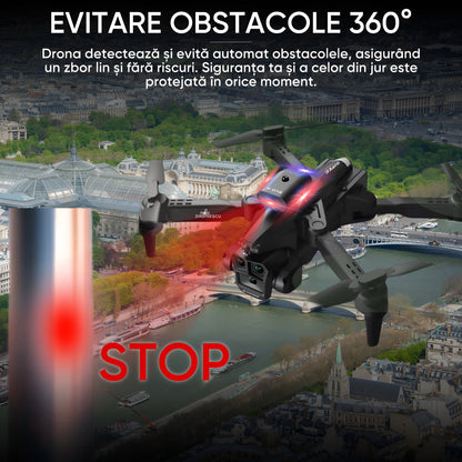Drona inteligenta, Dronescu IFAero, Cu 3 camere, Evitare obstacole 360°