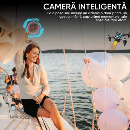 Drona inteligenta, HexaCraft IFAero Pro, Cu 3 camere, Evitare obstacole 360°