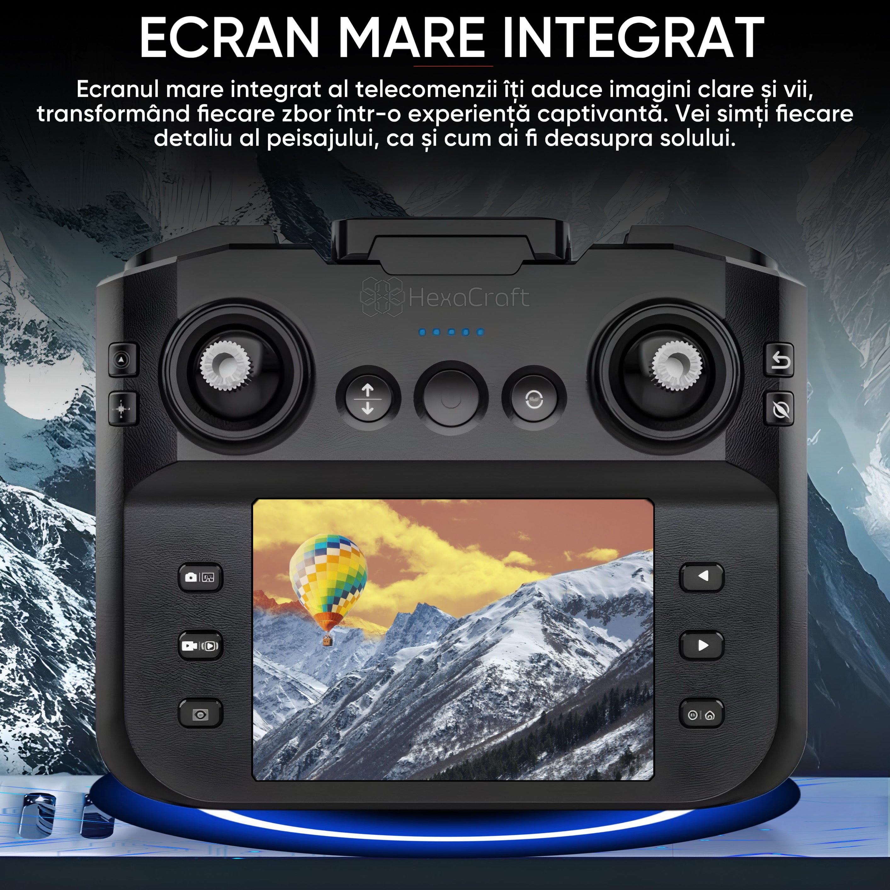 Drona inteligenta, model WhiteBeast, Camera tripla, REBORN