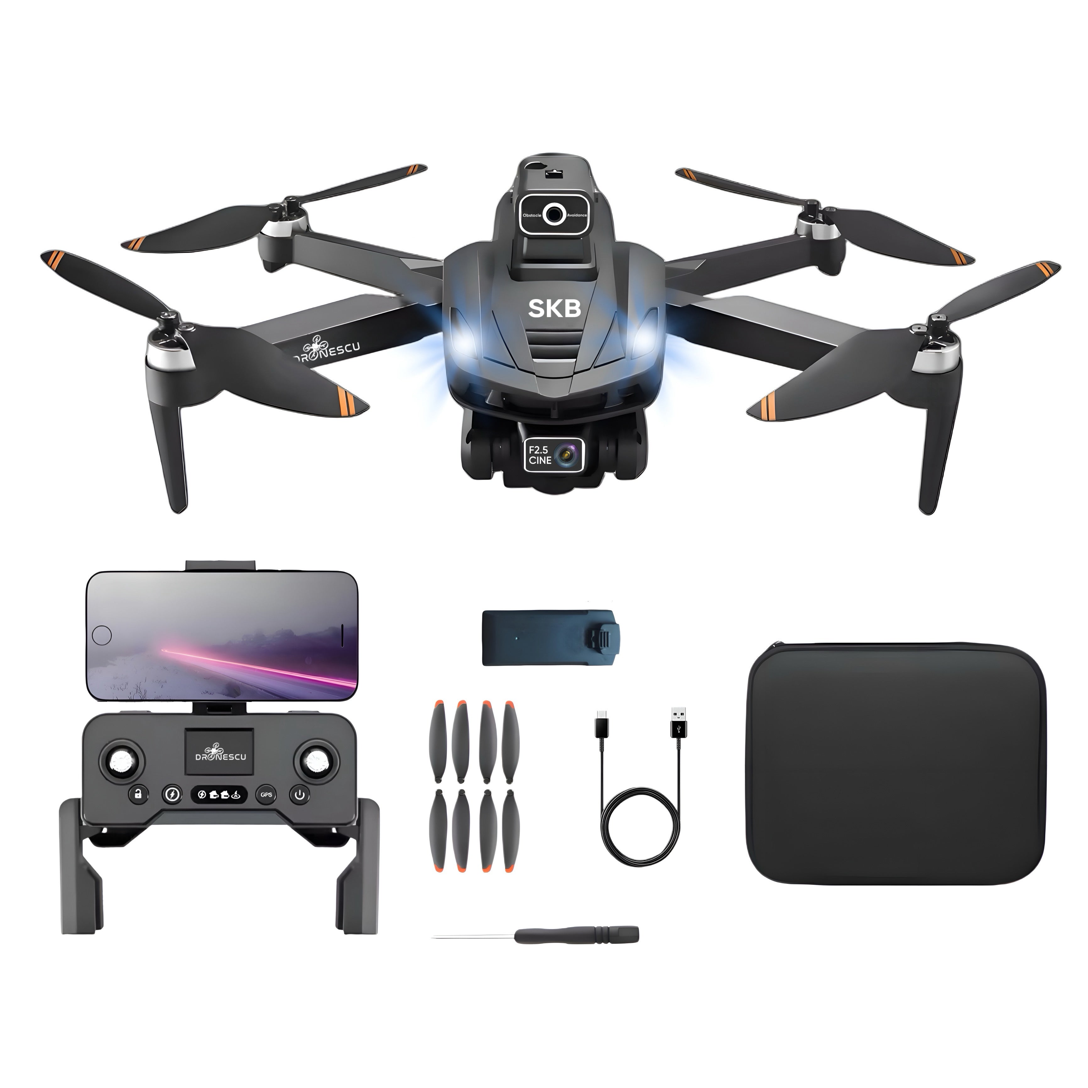 Drona profesionala Dronescu, Model SKYBITE, Camera HD interpolated to 8K