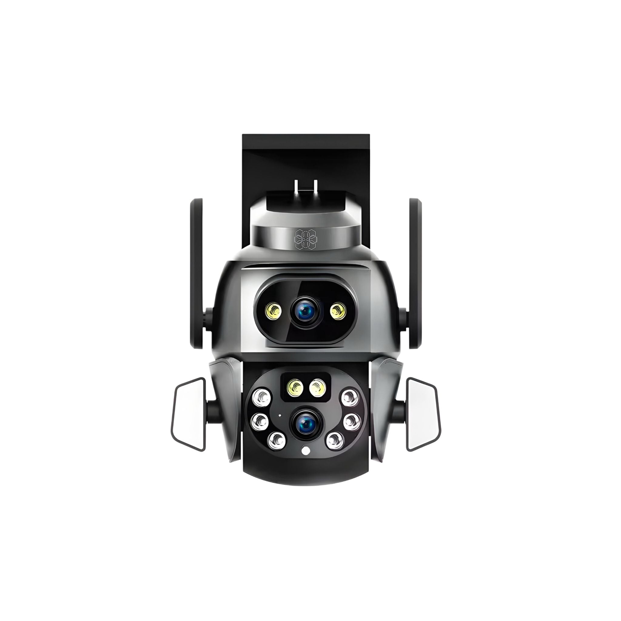 Camera de supraveghere PTZ cu 2 camere, Panou LED integrat, HexaEye