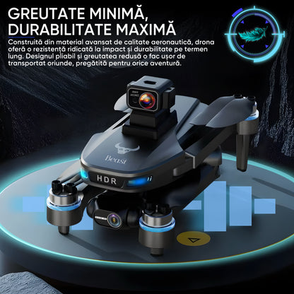 HexaCraft Ripple GEN1 – Drona cu gimbal 3 axe, camera 4K, GPS dual, senzori 360, retur automat, 35min zbor, mod Headless, Find my drone