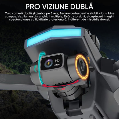 HexaCraft AngelSword – Drona cu camera duala pe gimbal 3 axe, GPS, AI Follow Me, ecran telecomanda, senzori 360, 28min zbor