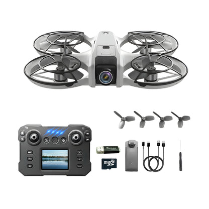 HexaCraft Droneo Alpha – Drona usoara cu camera HD wide 180°, ecran HDR, control telefon sau telecomanda, Headless Mode, rotire 360, functie gesturi, 15 min zbor