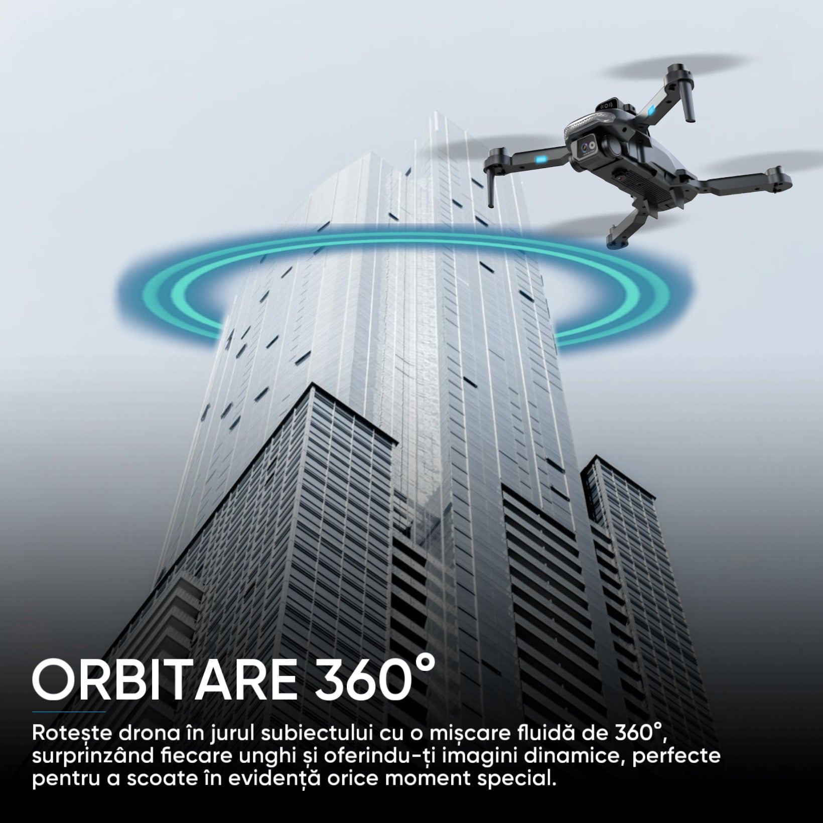 HexaCraft GorillaAir – Drona GPS cu Camera Duala Full HD, Stabilizare 90°, Senzori 360, Retur Automat, 20min Zbor, Motor Brushless