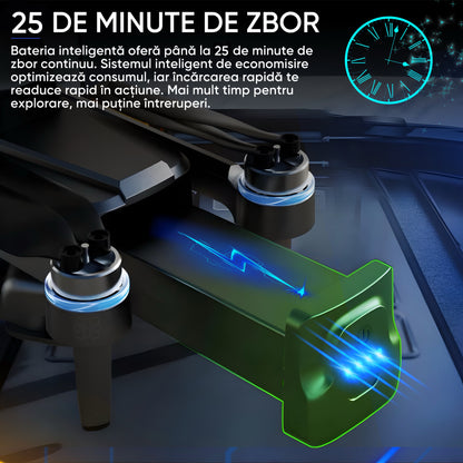 HexaCraft Hdark Ripple – Drona cu gimbal 3 axe, camera 4K, ecran 6.5 inch, GPS dual, senzori 360, retur automat, 25min zbor, mod Headless, Find my drone