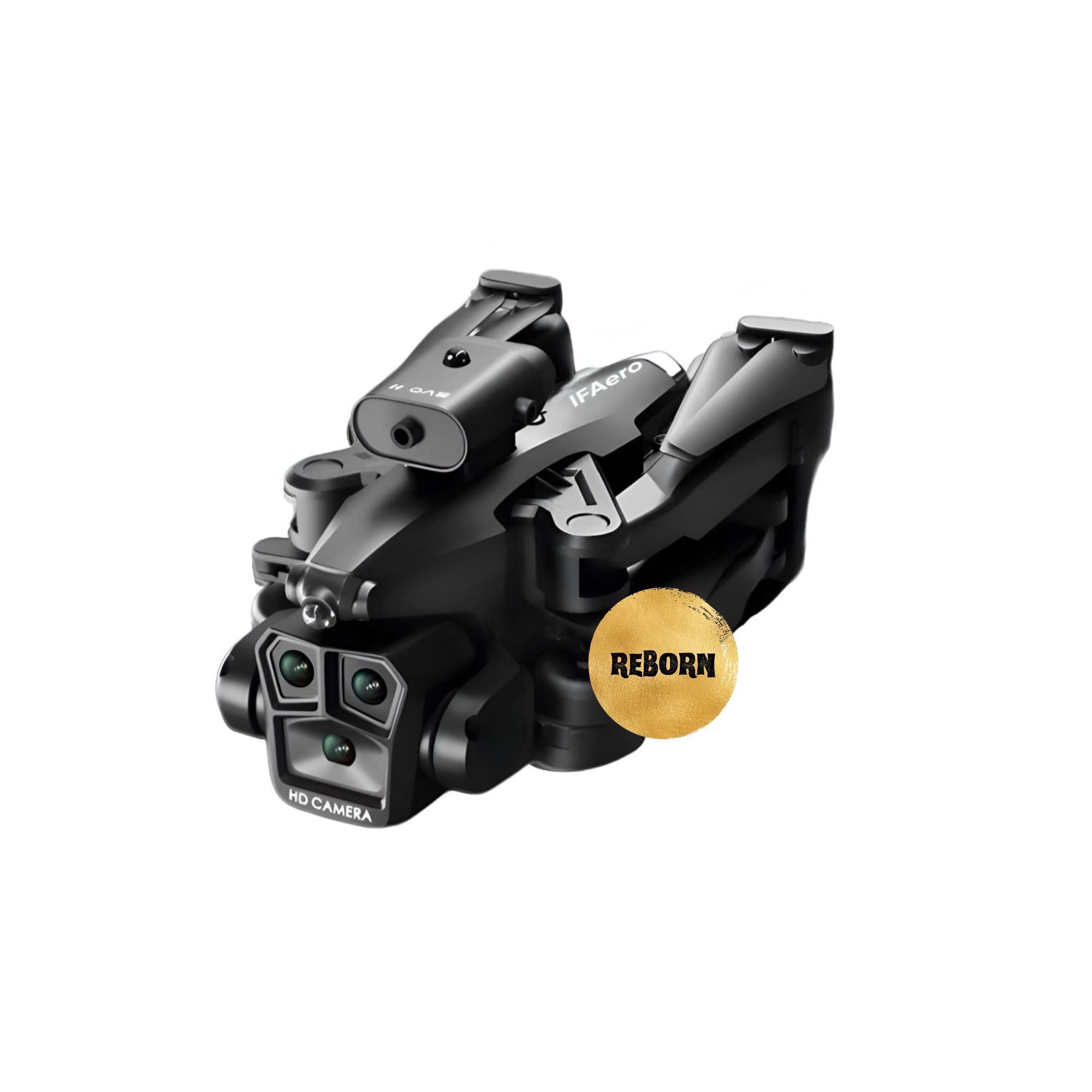 Drona inteligenta, Dronescu IFAero, Cu 3 camere, Evitare obstacole 360°, REBORN
